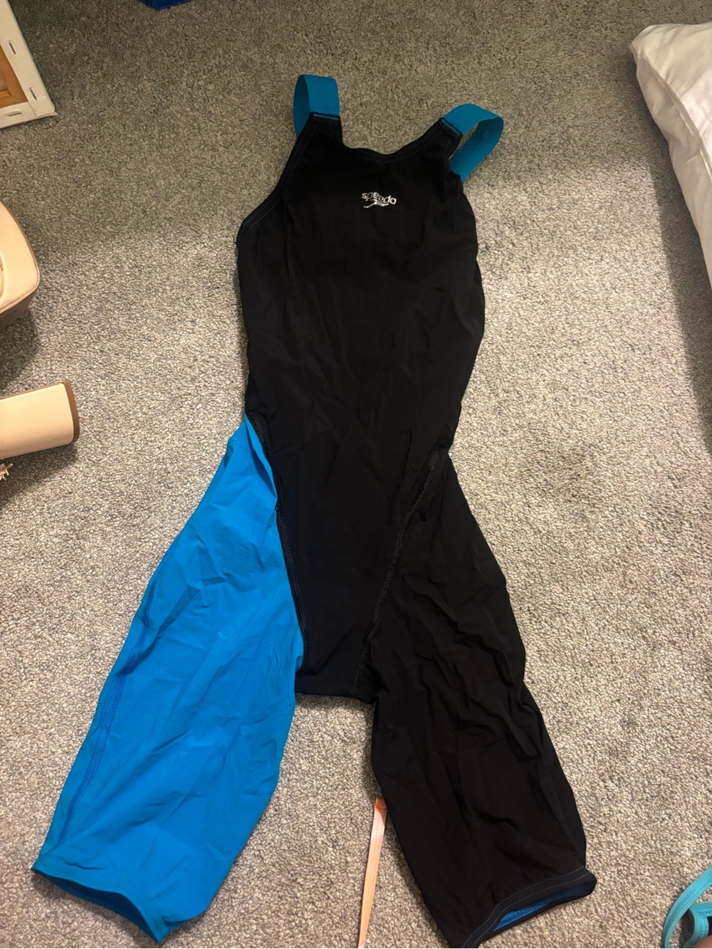 Speedo Black & Blue Women's Tech Race One-Piece Swimsuit